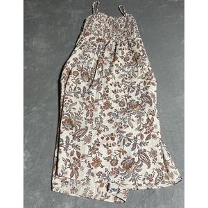 Old Navy Dress Womens XL Midi Smoked Cutout High Low Floral Cottagecore Boho